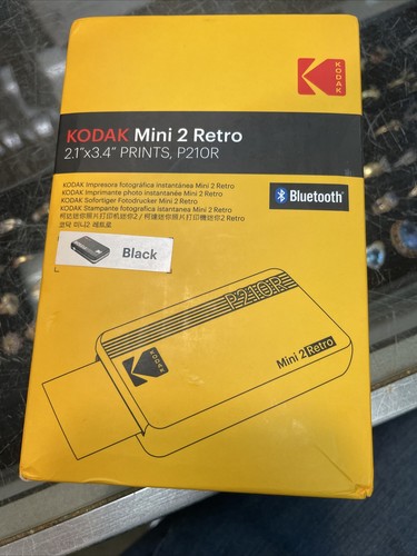 Kodak Mini 2 Retro Portable Instant Photo Printer,Wireless Connection - Black