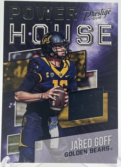 2018 Panini Prestige #PH-JG Jared Goff Power House Jersey Patch