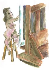 FEMALE NUDE DWARF PAINTING - Paula Rego Homage - 2011 signed print LISTED artist