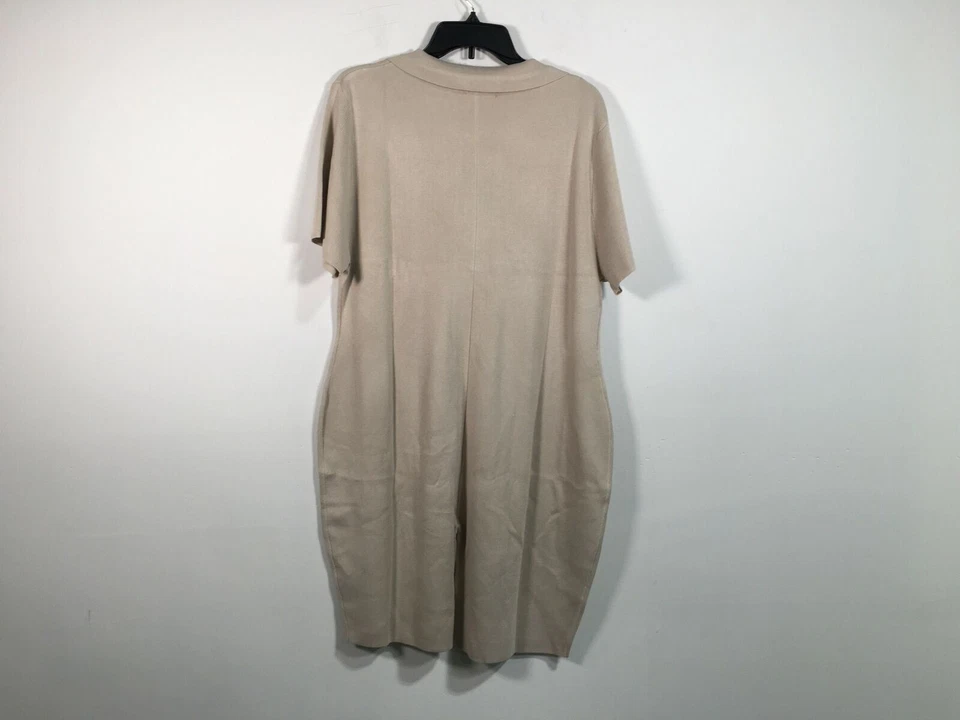 Pretty Little Thing Punto Fino Cuello Sin Costuras Unitard - Para Mujer Talla 3X - Piedra Foto 4 de 4