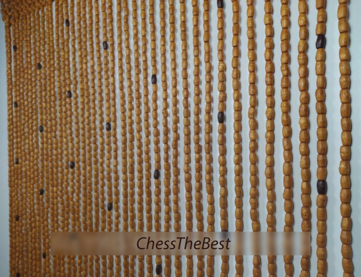 Bead Doorway Curtain, Custom Size Wooden Beaded Curtain for Doors