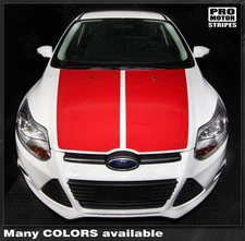 Ford Focus 2011-2014 Highlight or Blackout Hood Stripes Decals (Choose Color)