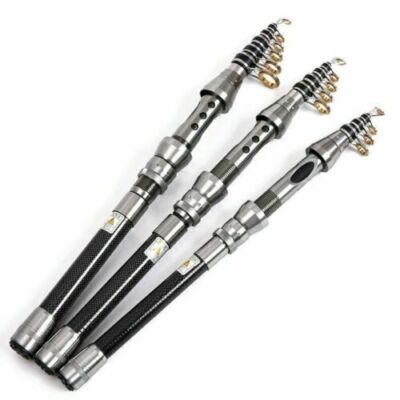 Angelrute ultraleichte carbon faser teleskop tragbare meer stange 1.5-2.4m neu