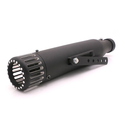 Black Megaphone Slip-On Mufflers Exhaust Pipes Motorcycle For Harley Touring - Picture 6 of 12