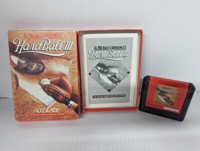 Hardball III 3 Sega Genesis Authentic Game Complete Tested Cardboard Box