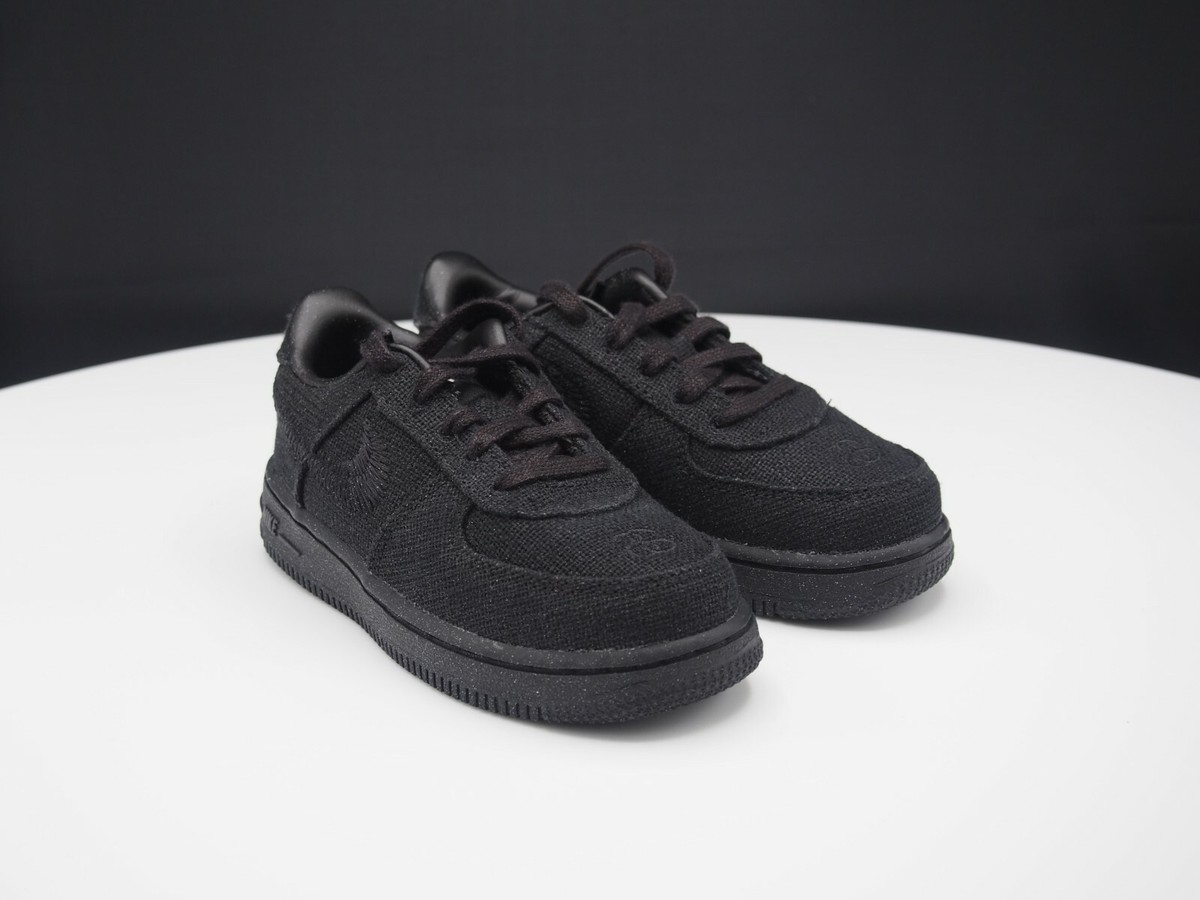 Nike x Stussy Air Force 1 Black DC8306-001 Toddler size 9C | eBay