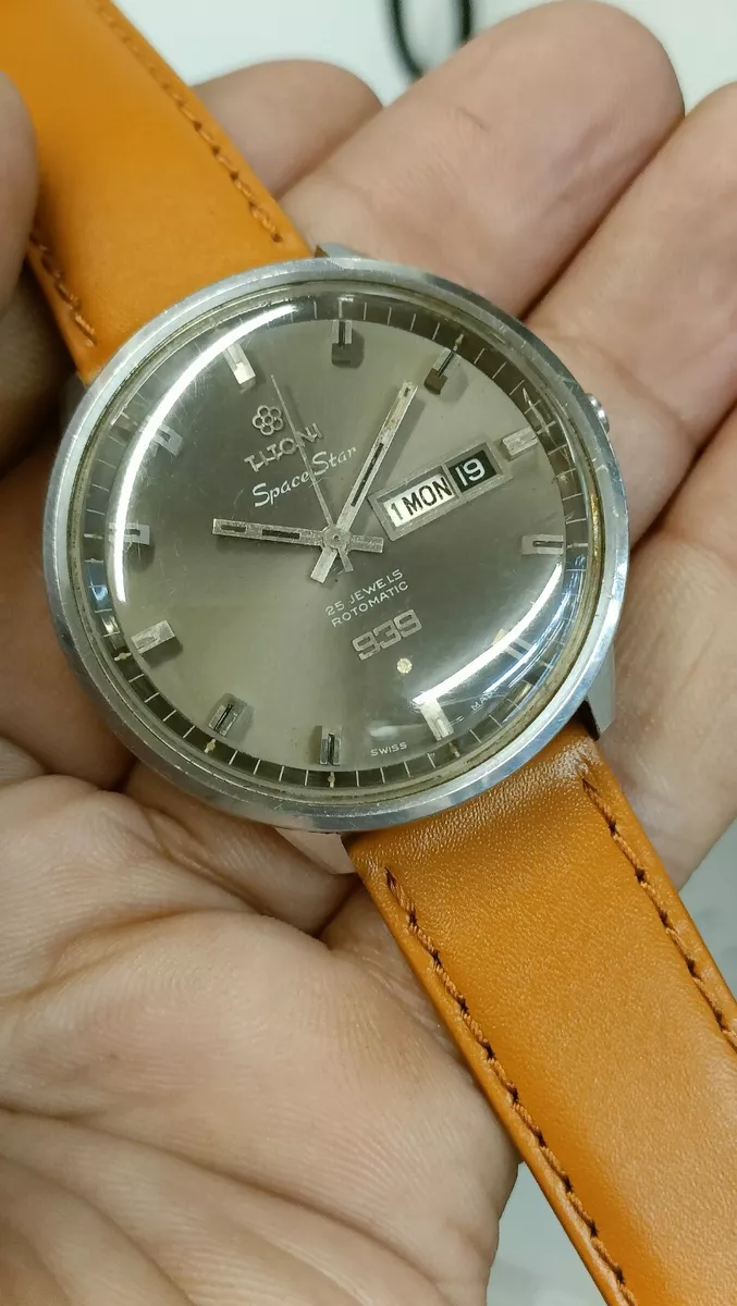 Authentic Titoni Space Star 25 Jewels 999 Day Date Swiss Men's Automatic Vintage