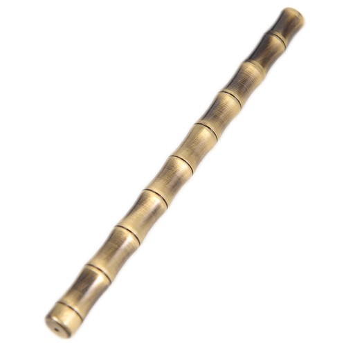 Bamboo -Shape Brass Ballpoint Pen EDC Signature Writing Pen 145*10mm W/2 Refills - Picture 2 of 8