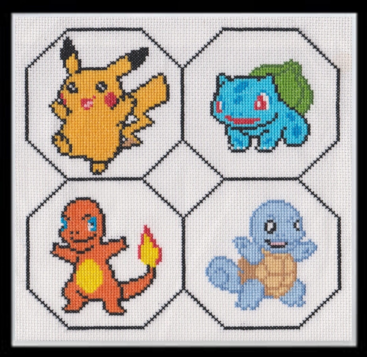 Pokemon Cross Stitch Kit - Pikachu, Bulbasaur, Charmander & Squirtle | eBay pokemon-cross-stitch-kit-pikachu-bulbasaur-charmander-squirtle-ebay