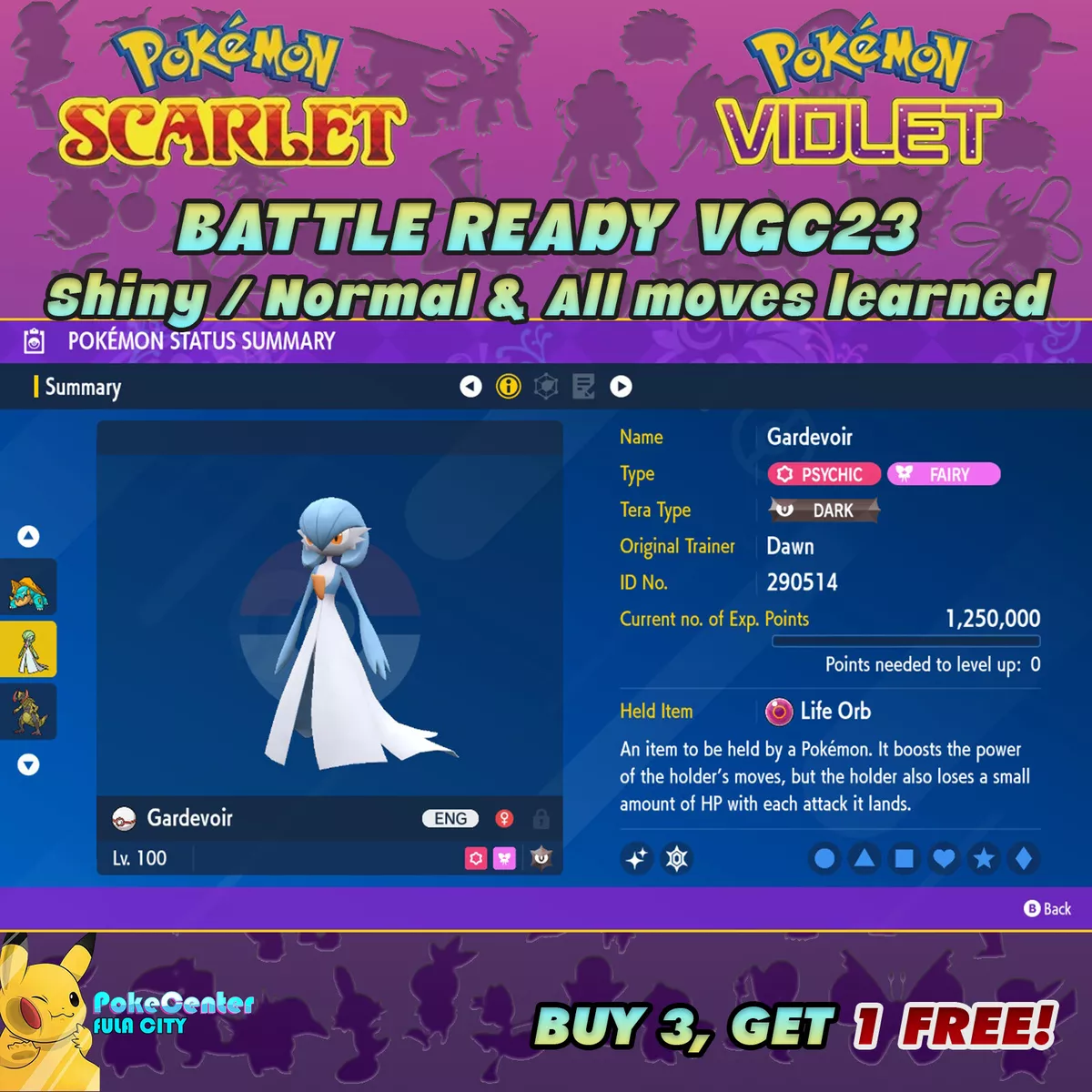 GARDEVOIR  ULTRA SHINY 6IV BATTLE-READY! - Game Items - Gameflip