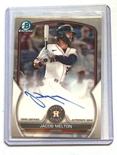 Jacob Melton Auto 2023 Bowman Chrome Astros Prospect Hard Signed #CPA-JML