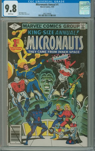 MICRONAUTS ANNUAL 1 KING-SIZE CGC 9.8 WP New CGC CASE Bronze Age MARVEL 1979