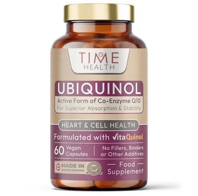 TIME HEALTH LTD Ubiquinol – 200mg – Active Coenzyme Q10 – Enhanced Absorption – Heart Support