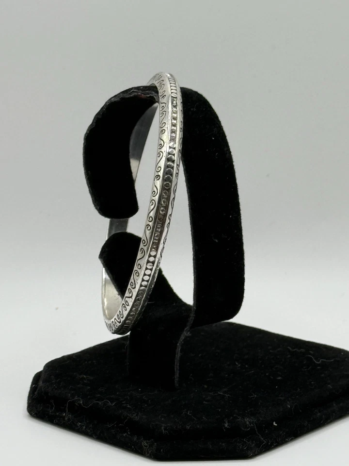 ✨ Brighton 银色蚀刻漩涡水晶手镯手链 — 第 4/4 张图片