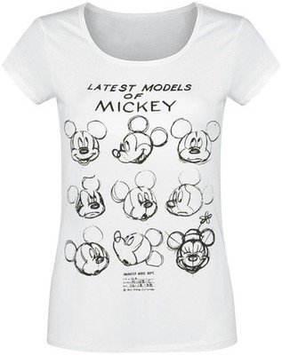 Mickey Mouse T-Shirt Damen Latest Models Of Mickey weiß