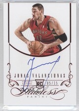 2012-13 Panini Flawless Rookie Auto Ruby 5/15 Jonas Valanciunas #16 Auto 3d3