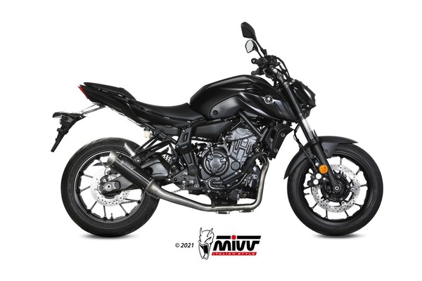 Kompletter Auspuff Zugelassen Mivv Gppro Edelstahl Schwarz Yamaha MT-07 /...-image