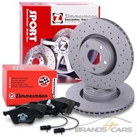 Zimmermann Bremse Bremsen Satz SET KIT Gelocht BelÜFtet Ø321 +Wk Vorne 31704407