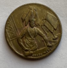 Victorian Brass Orlando Jones Starch Advertising Token c1860