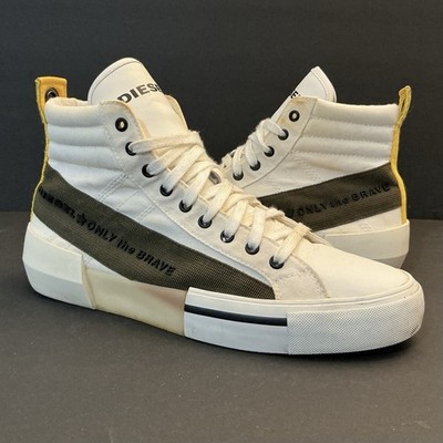 Diesel S-DESE MC White Canvas High Top Casual Logo Fashion Sneakers Mens 9.5