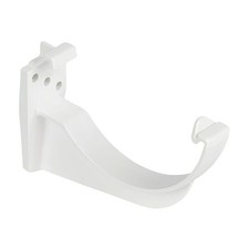 FLOPLAST 112mm Half Round Fascia Gutter Bracket - White - 5 PACK