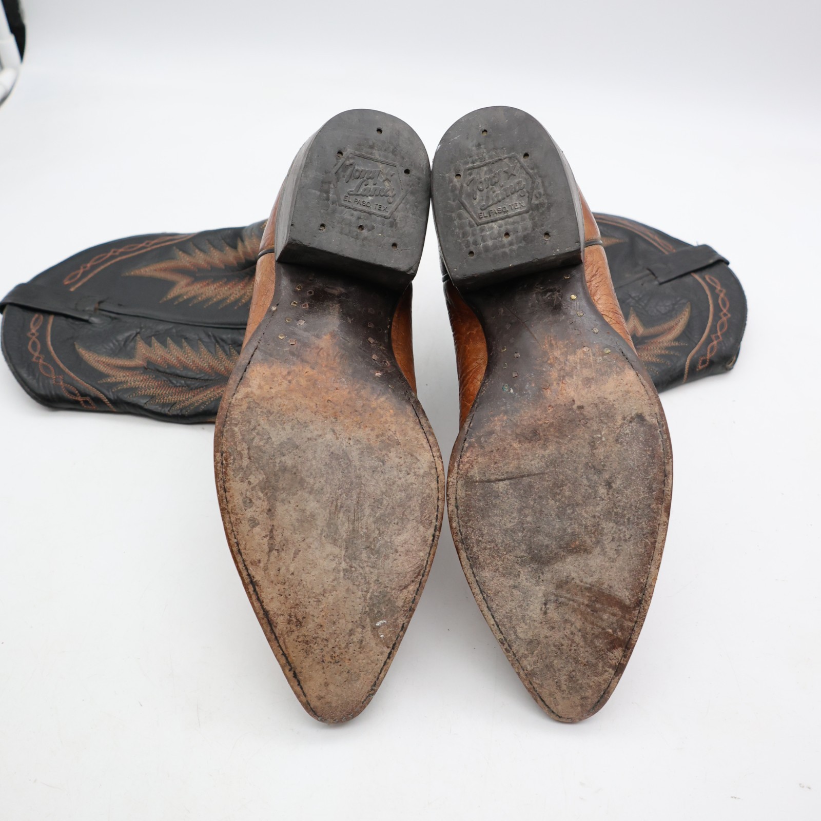 Tony Lama Men's Size 8.5 EE Brown Taurus Shoulder Leather Western Boots USA