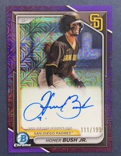 Homer Bush Jr. 2024 Bowman Mega Box Purple Auto SD Padres  #/199