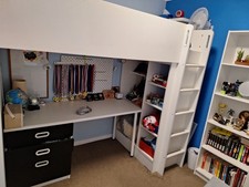 IKEA Stuva Children's High Sleeper Bed with Desk, Drawers & Shelf Unit