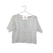 Zara White Lace crochet Blouse