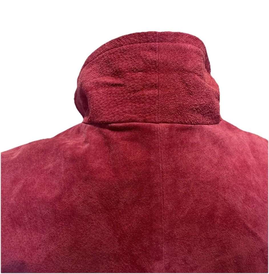 Винтажная кожаная замшевая женская куртка Newport News розовая замша размер 14 хорошее состояние б/у - Изображение 4 из 4