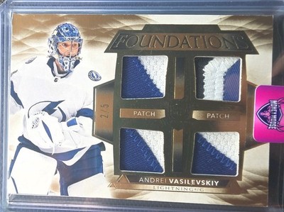 2022-23 Upper Deck The Cup - Foundations Quad Andrei Vasilevskiy #F-AV Patch /5
