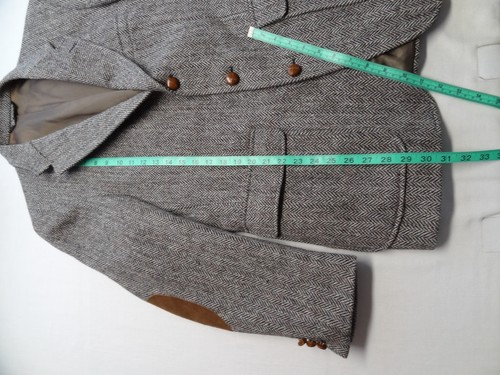 Orvis 40 Harris Tweed Harringbone Blazer Sport Coat Leather Elbow Patches VTG - Bild 5 von 14