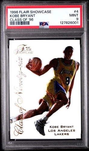 1996 Flair Showcase KOBE BRYANT * PSA 9 * Class of 96 #4 Rookie RC MINT Lakers