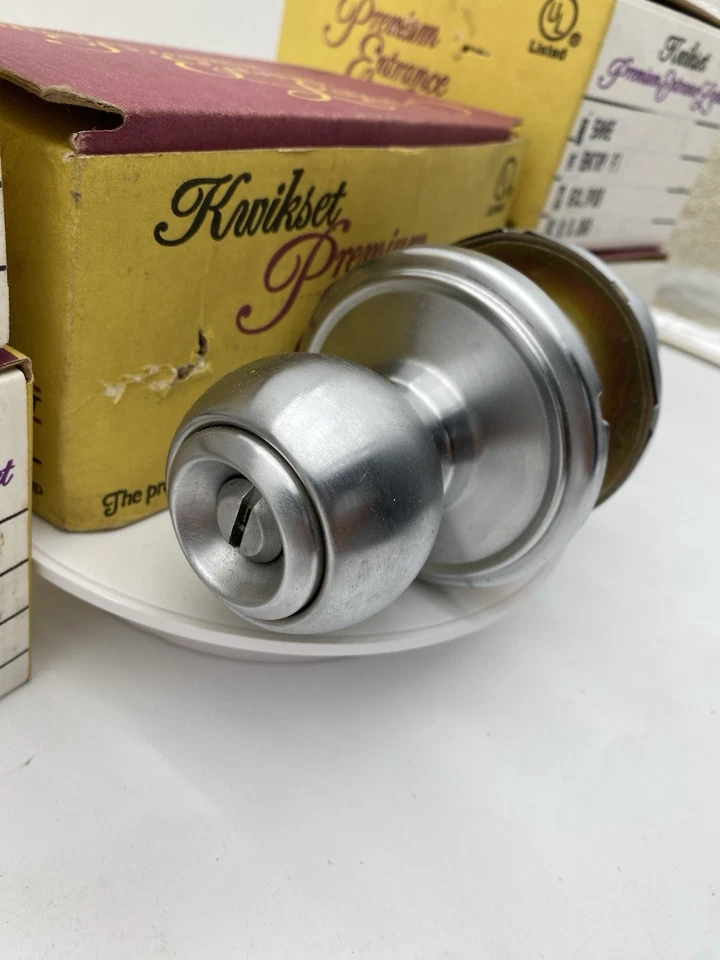 Lote de 5, Kwikset PREMIUM 500 E, JUEGOS DE CERRADURAS DE PUERTA, Eclipse, Acabado US 26D, NUEVO. Foto 4 de 4