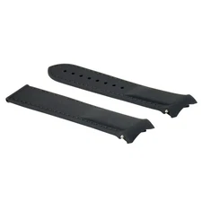 20MM RUBBER STRAP BAND 41MM FOR OMEGA SEAMASTER PLANET OCEAN CURVED BLACK STITCH