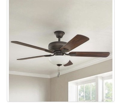 Hampton Bay Rothley II 52 in. Bronze LED Ceiling Fan with Light Kit