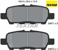 Textar 2487101 Bremsbelagsatz FüR Scheibenbremse Bremsbelagsatz