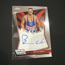 2026 Topps Chrome WWE #RBA-BRU Brutus Creed Red Brand on card Auto 