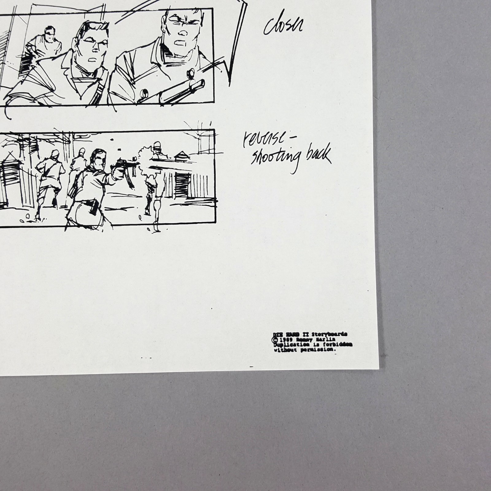 Image 7 of Die Hard 2 - Production Used Storyboard, Bruce Willis Church Shootout Prop 282-6