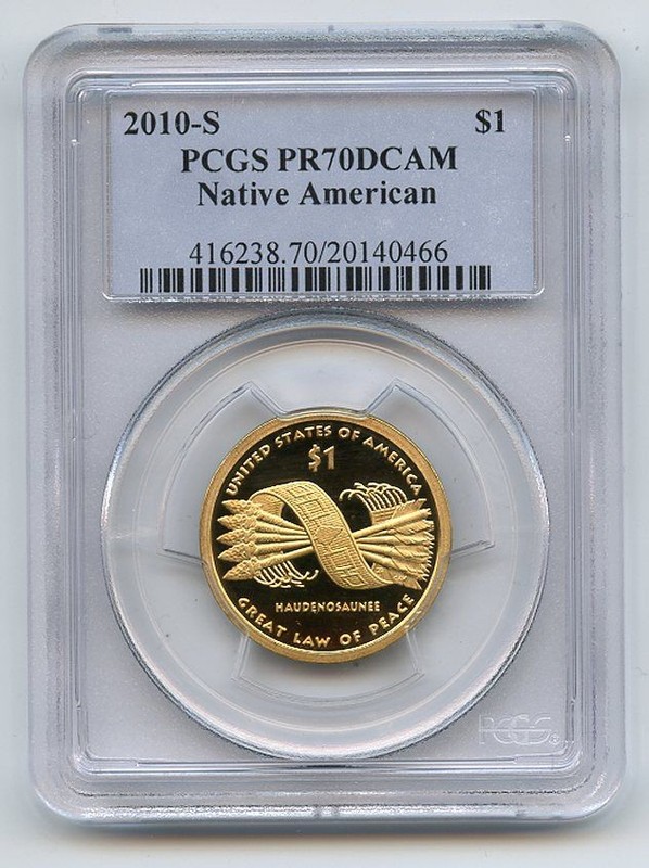 2010 S $1 Sacagawea Dollar PCGS PR70DCAM