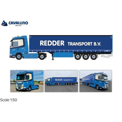 CAVALLINO 1:50 DAF XG Container Alloy Truck Model Redder 20-1357