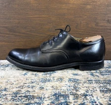 Vtg International Shoe Co. Black Leather Dress Shoe Mens Sz 11.5R Military 1985
