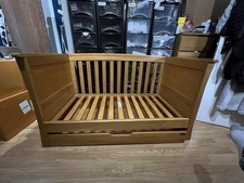 mamas and papas Ocean oak cot bed with drawer.