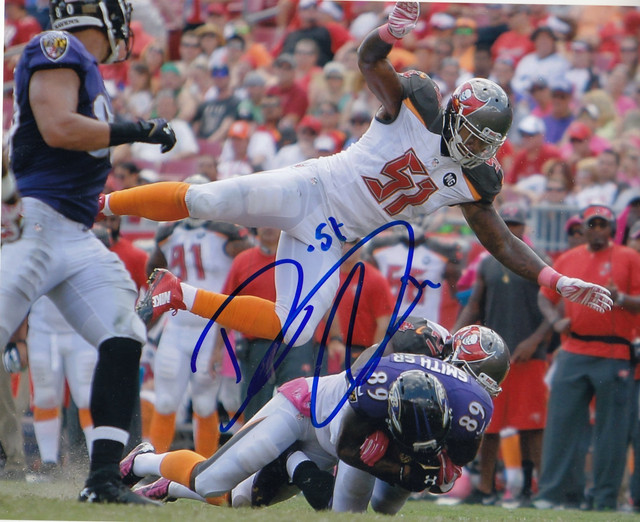 Tampa Bay Bucaneers Bucs Danny Lansanah Signed Autograph Auto IP 8x10 Photo Pic