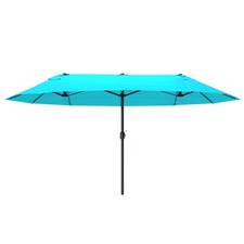Patio Umbrella 15ft Double-Sided Outdoor Market Extra Large Umbrella with Crank