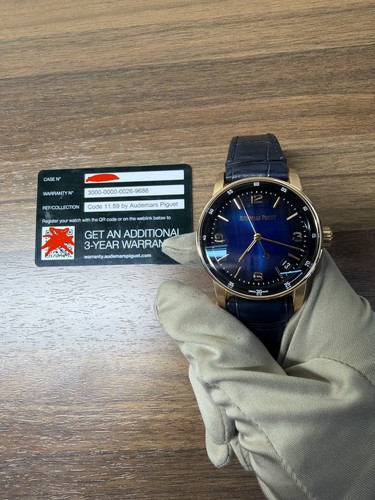 AUDEMARS PIGUET CODE 11.59 41MM 15210OR.OO.A028CR.01 SMOKE BLUE DIAL ROSE GOLD