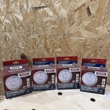 Hispec Mains Smoke Alarm Interlinked Connectable 240V - with 9V Battery Back Up