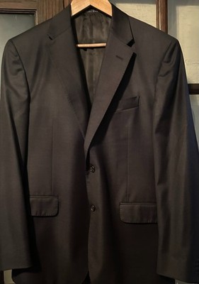 Nino Danieli Black Men s Blazer Italian Made 100% Wool SUPER 150 S 16.25 micron