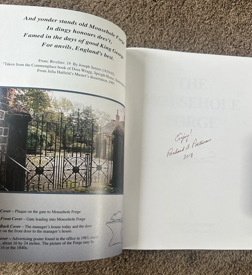 Mouse Hole Forge Book By Richard Postman Signed By Author Awesome Gift Idea ! NR - Image 3 of 4