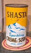 1950S SHASTA CREME SODA SODA  FLAT TOP SODA C...